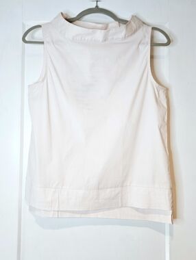 Alpha Studio Blush Pink High Neck Sleeveless Top Tailored Cotton